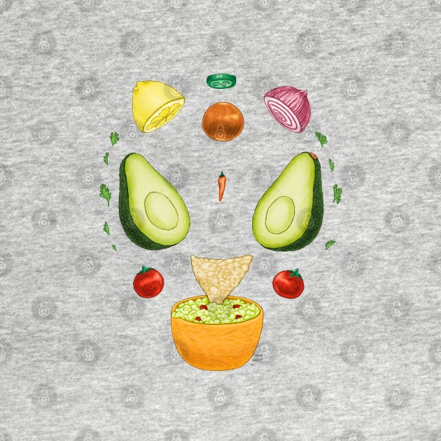 Avocado Diagram by SarahWrightArt